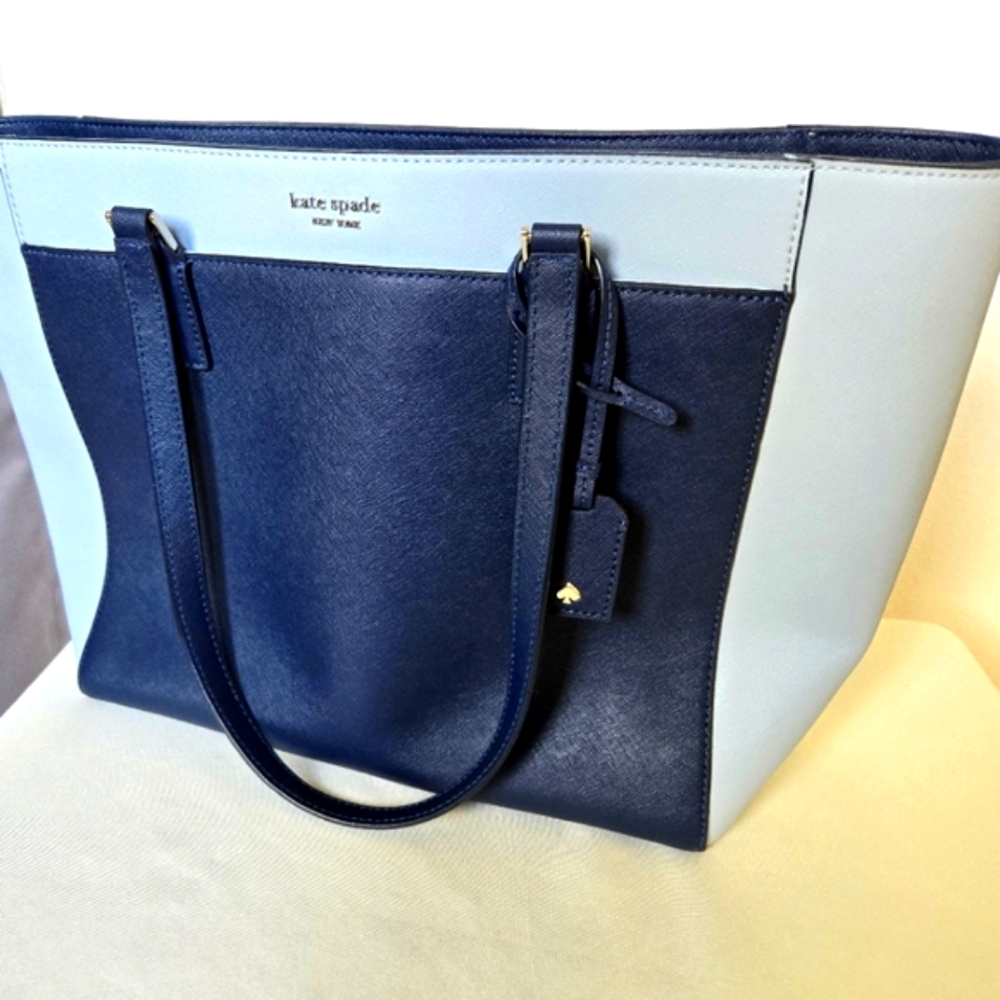 Kate Spade blue tote, excellent condition